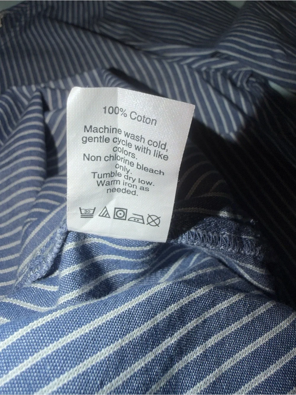 J Crew Chambray Blue Striped Bell Sleeve Dress
